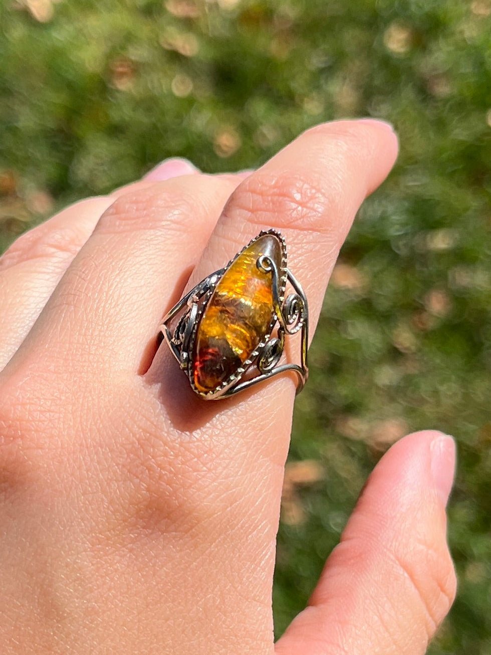 Marquis Amber Ring
