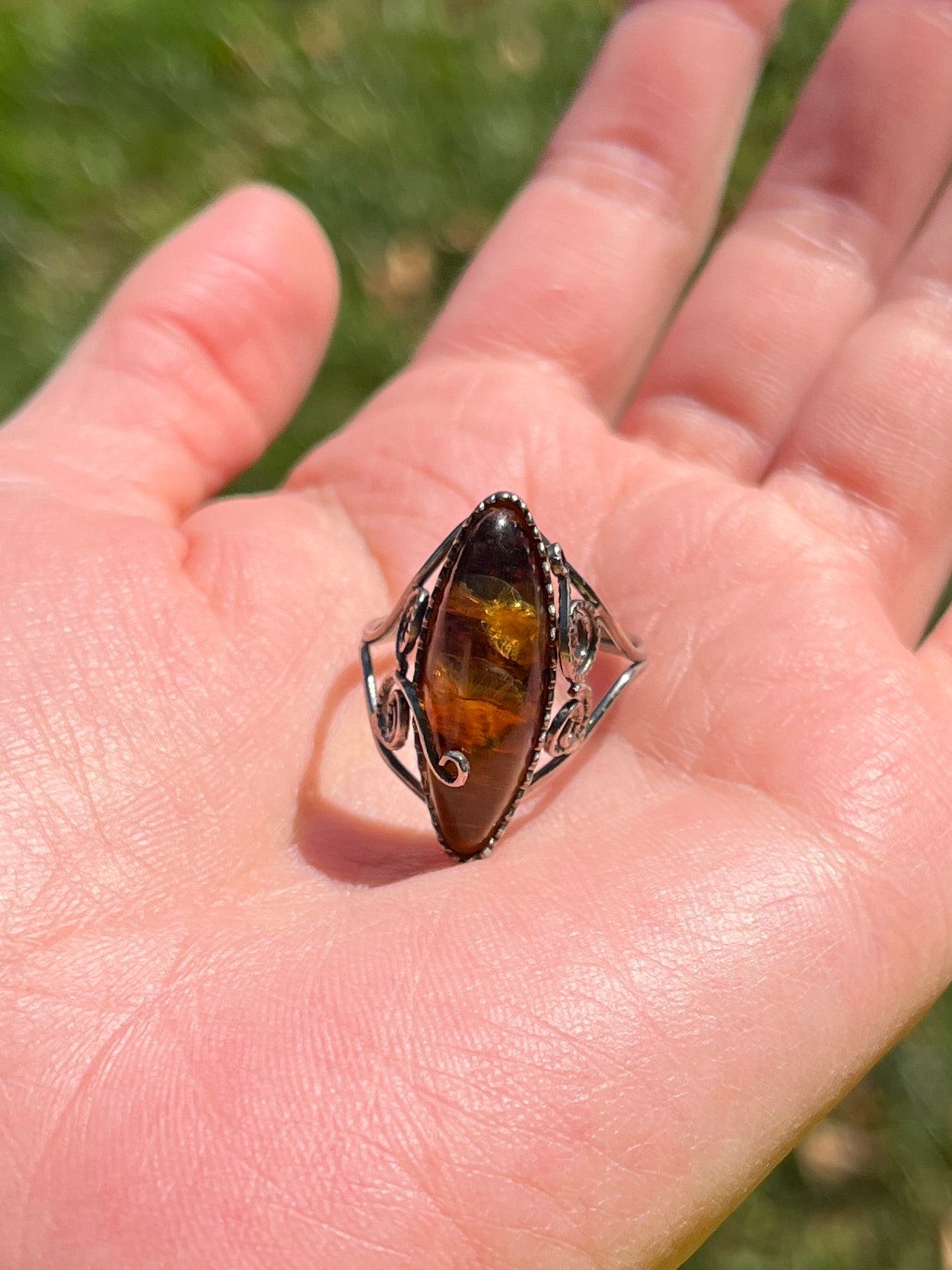 Marquis Amber Ring