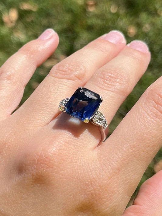 Sapphire Silver Ring