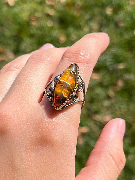Marquis Amber Ring