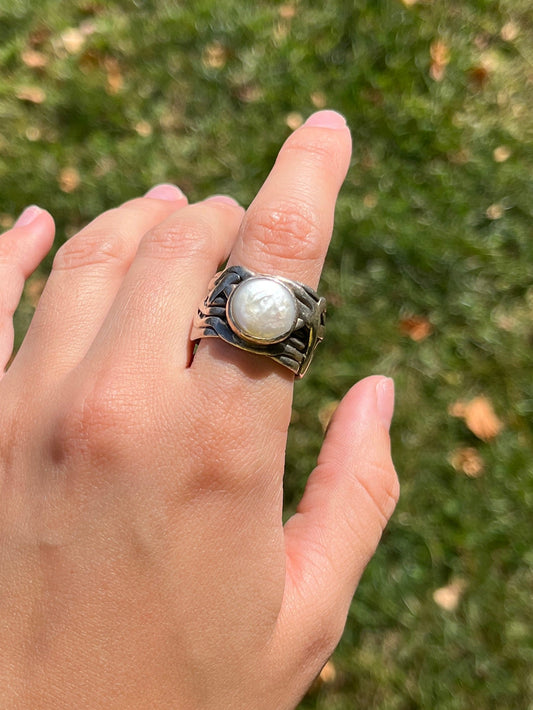 Pearl Silver Ring