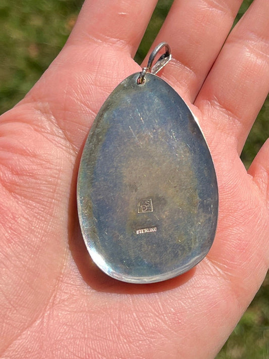 Malakite Silver Pendant